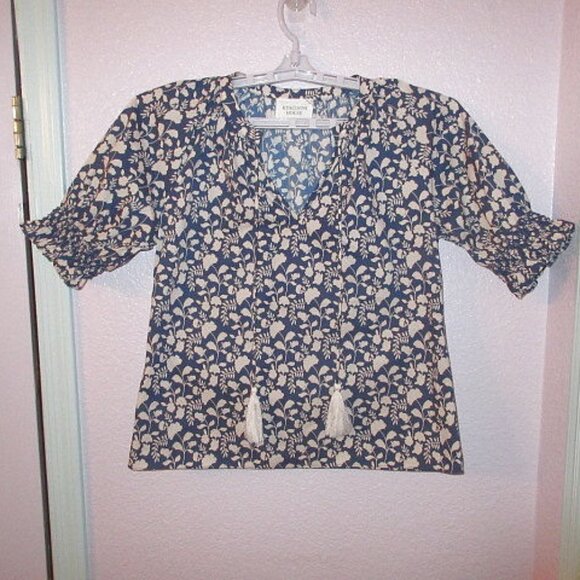 Tuckernuck Hyacinth House Colleen Blouse Top Size S Peasant Cottagecore Boho EUC - Picture 2 of 11